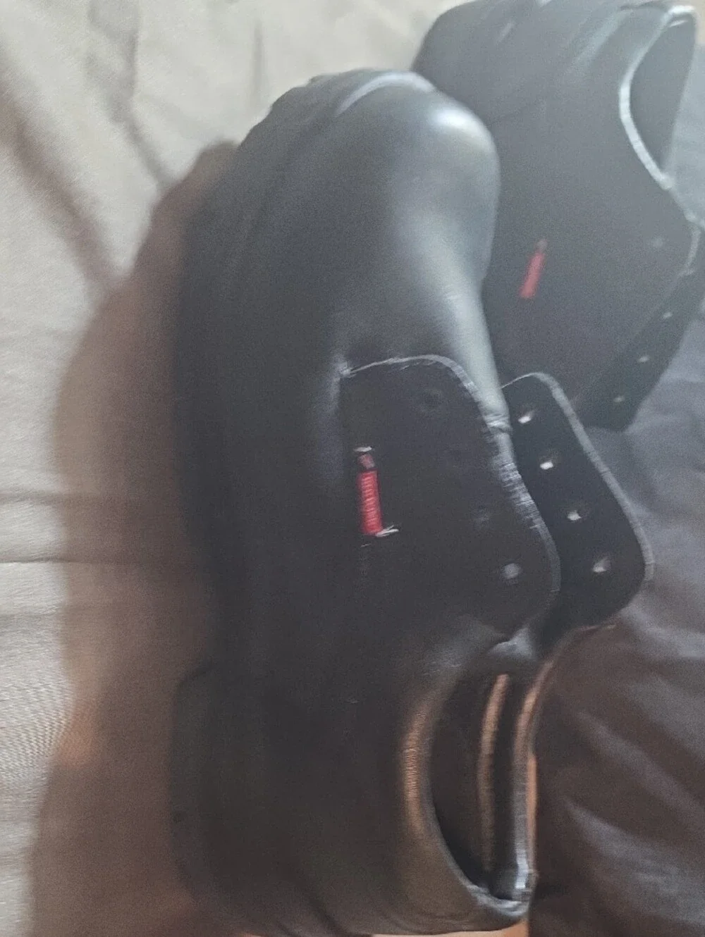 Red Wing Shoes Black Slip-On Work Loafers with Red Logo Tab